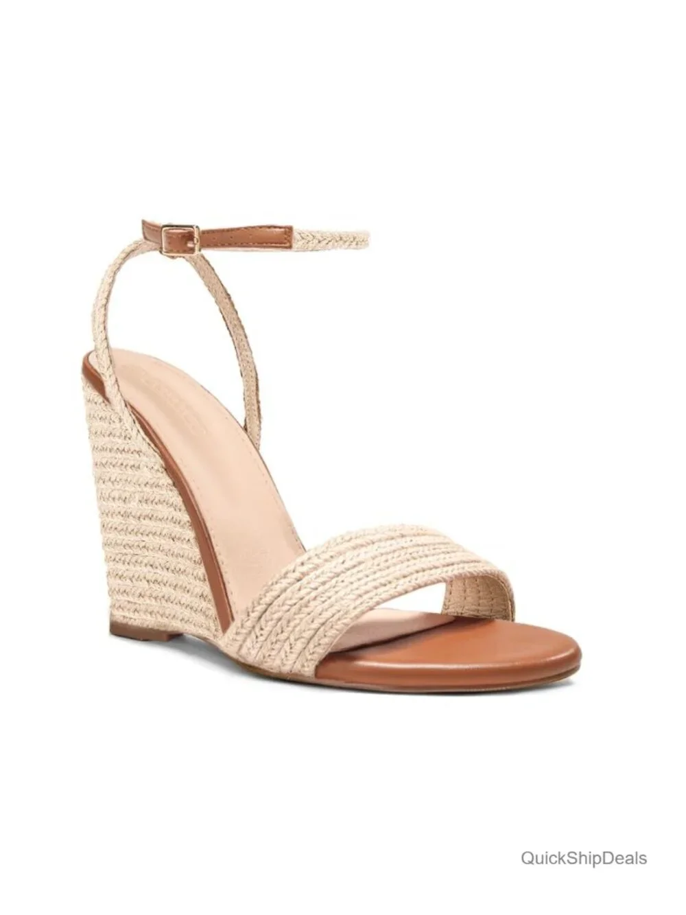 Wedge Sandals Espadrilles Raffia Open Toe Ankle Strap Straw Summer Beach Shoes